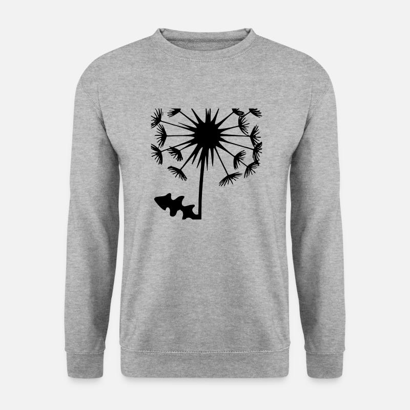 Pusteblume Löwenzahn Geschenkidee - Unisex Pullover - Weißgrau meliert