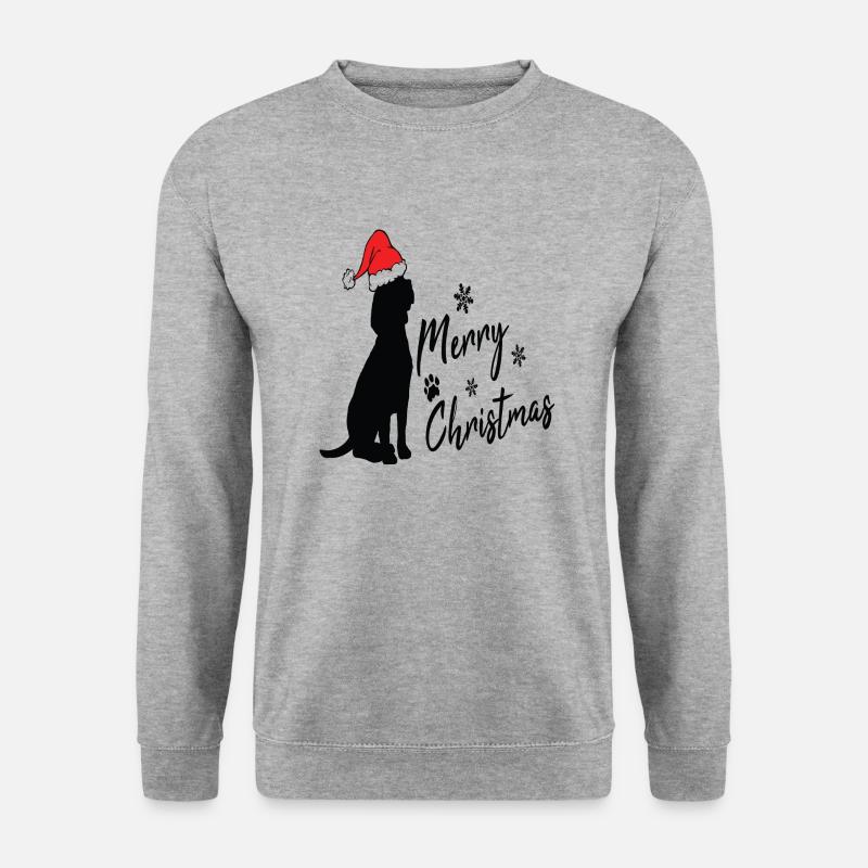 merry christmas beagle - Unisex Pullover - Weißgrau meliert