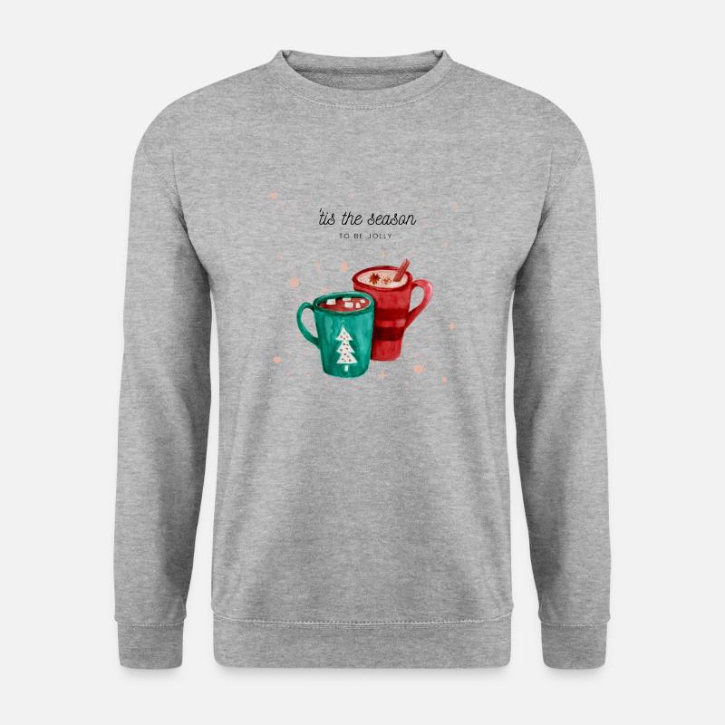 'tis the season to be jolly - Unisex Pullover - Weißgrau meliert