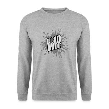 big bad wolf quote - Unisex Sweatshirt - salt & pepper - Front - Alina (178cm) & Michal (187cm)
