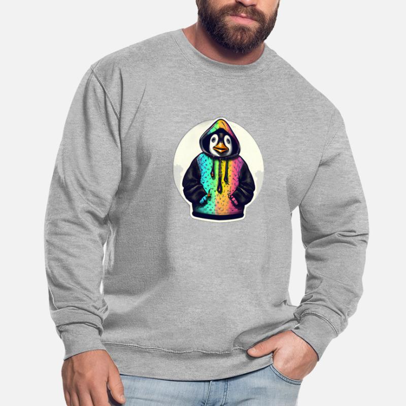 Pinguin mit Bunten Pullover Unisex Pullover