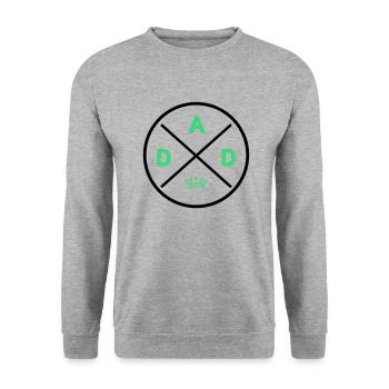Dad King - Unisex Sweatshirt - salt & pepper - Front - Alina (178cm) & Michal (187cm)