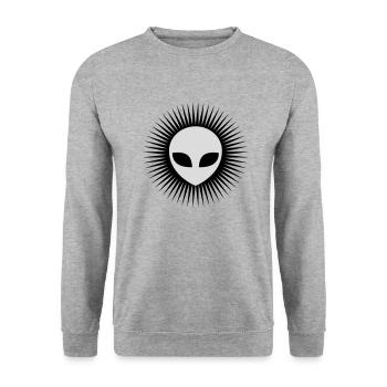 Radiate Alien Head Gray - Unisex Sweatshirt - salt & pepper - Front - Alina (178cm) & Michal (187cm)