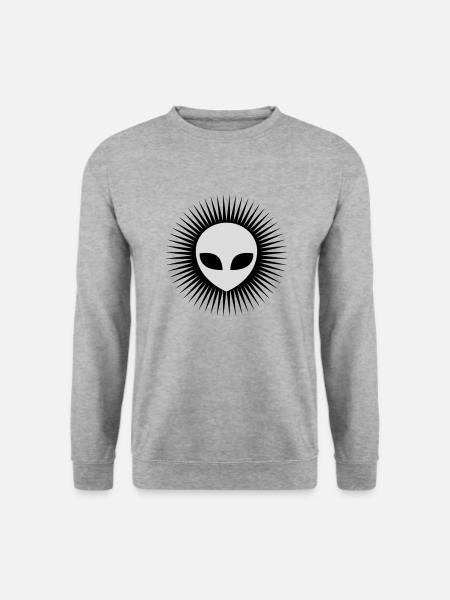 Radiate Alien Head Gray - Unisex Sweatshirt - salt & pepper