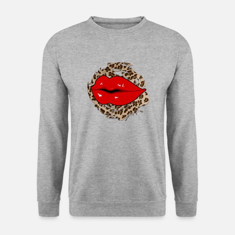 Leopard Lips - Unisex Sweatshirt - salt & pepper