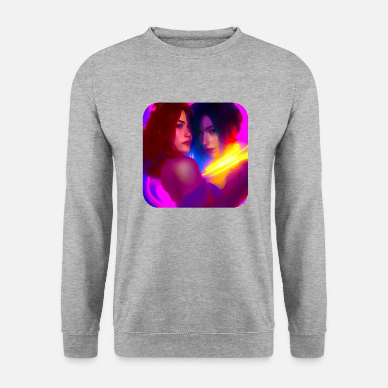 In Love - Unisex Pullover - Weißgrau meliert