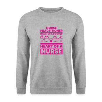 Cadeau infirmière drôles cadeau infirmière - Sweat-shirt Unisexe - gris chiné - Devant - Alina (178cm) & Michal (187cm)