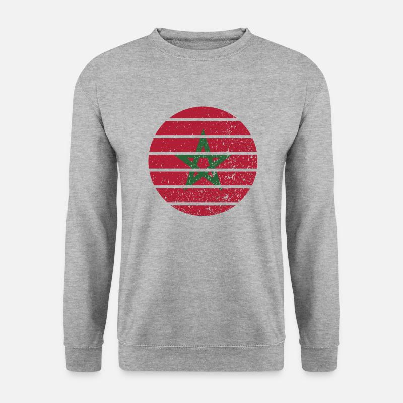 Marokko - Unisex Pullover - Weißgrau meliert