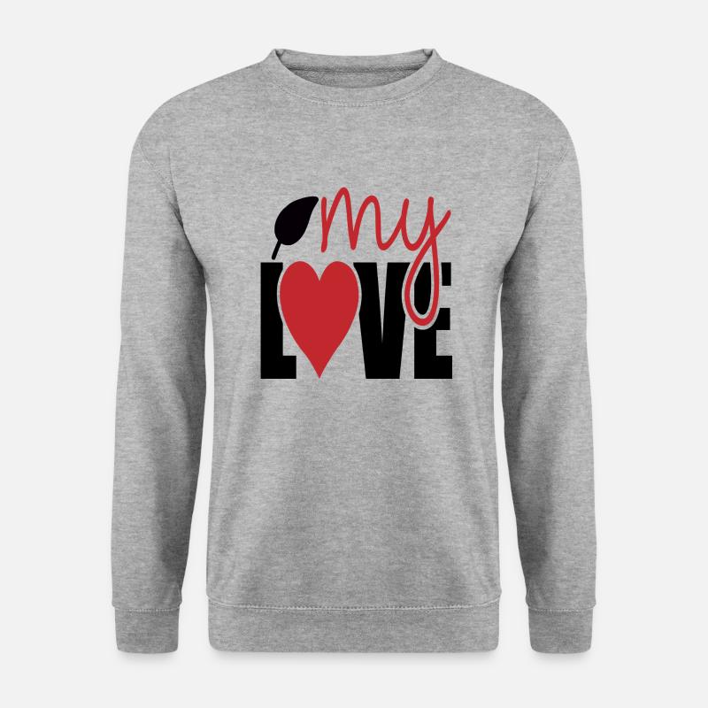 my Love - Unisex Pullover - Weißgrau meliert
