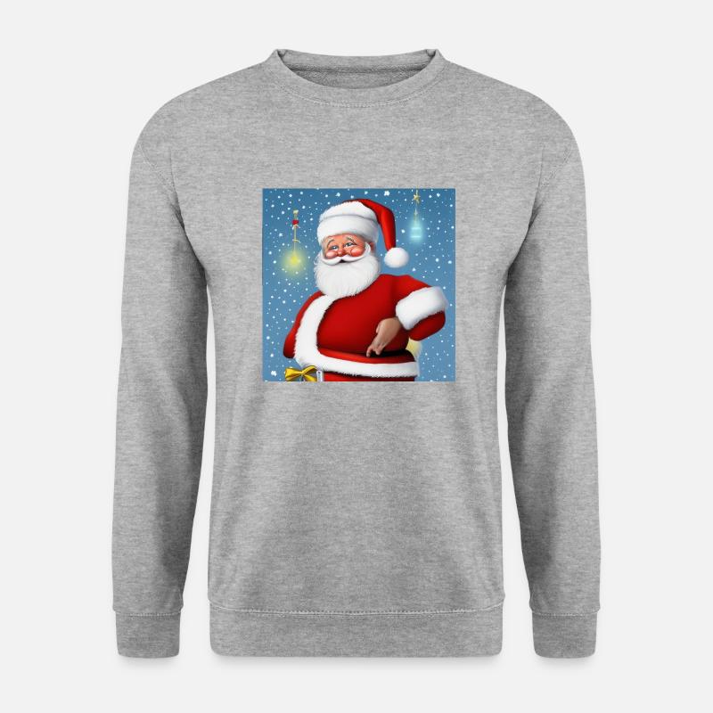 Weihnachtsmann - Unisex Pullover - Weißgrau meliert