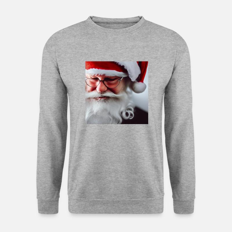 Weihnachtsmann - Unisex Pullover - Weißgrau meliert