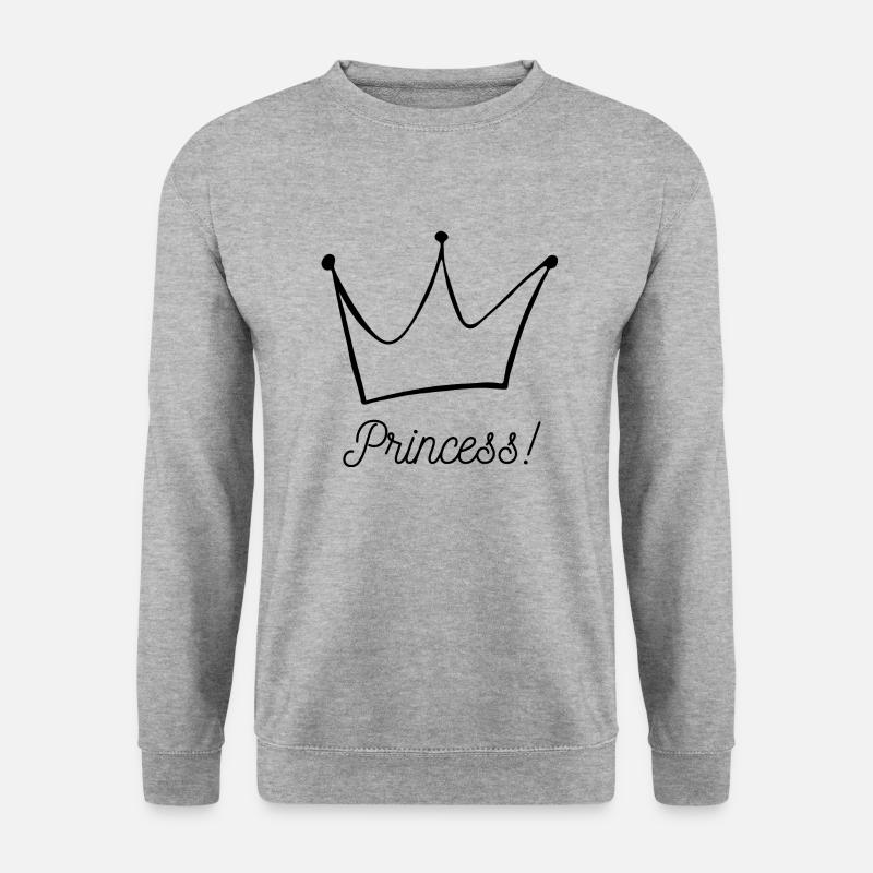 Princess - Unisex Pullover - Weißgrau meliert