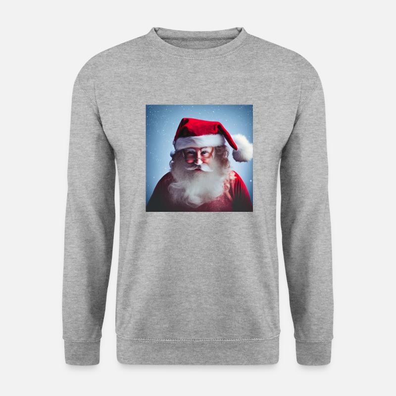 Weihnachtsmann - Unisex Pullover - Weißgrau meliert