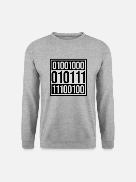 Binary Code Program Language - Unisex Sweatshirt - salt & pepper