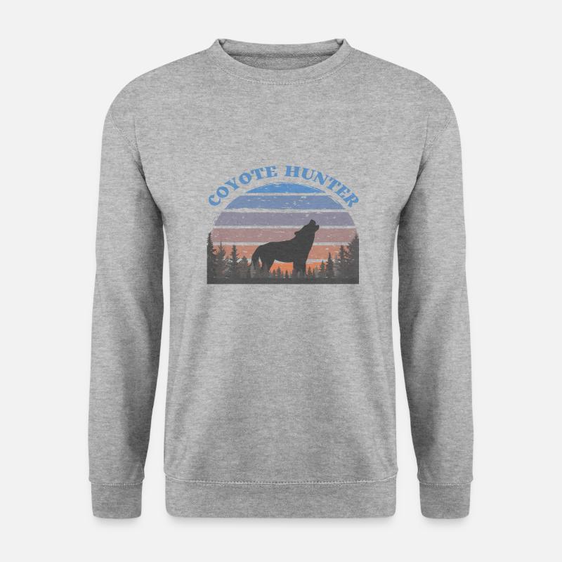 Coyote Hunter - Unisex Pullover - Weißgrau meliert