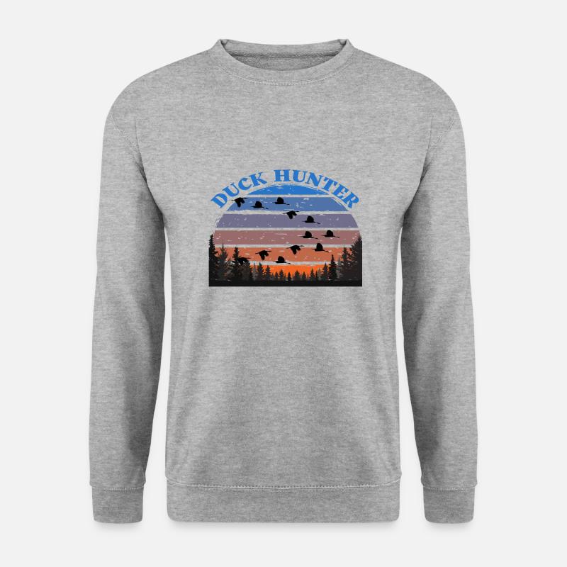 Duck Hunter - Unisex Pullover - Weißgrau meliert