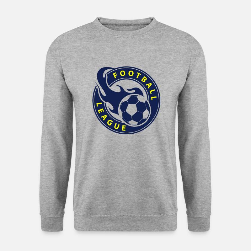 Fußball Soccer - Unisex Pullover - Weißgrau meliert