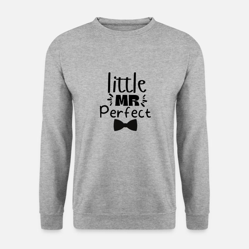 little Mr Perfect - Unisex Pullover - Weißgrau meliert