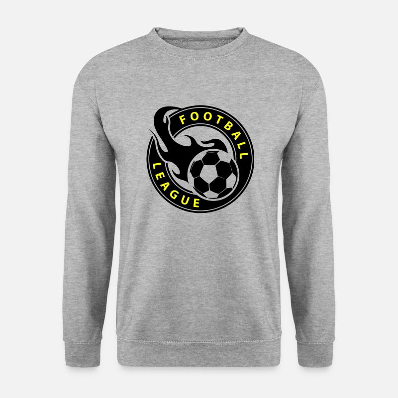 Fußball Soccer - Unisex Pullover - Weißgrau meliert