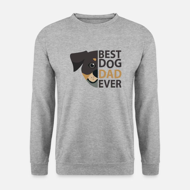 Dog Hund - Unisex Pullover - Weißgrau meliert