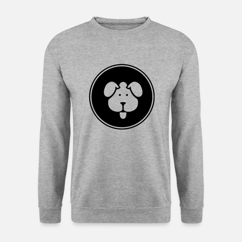 Dog Hund - Unisex Pullover - Weißgrau meliert