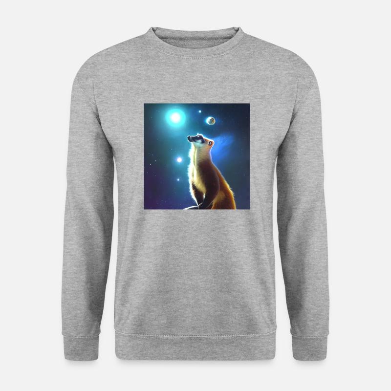 Nasenbär - Unisex Pullover - Weißgrau meliert
