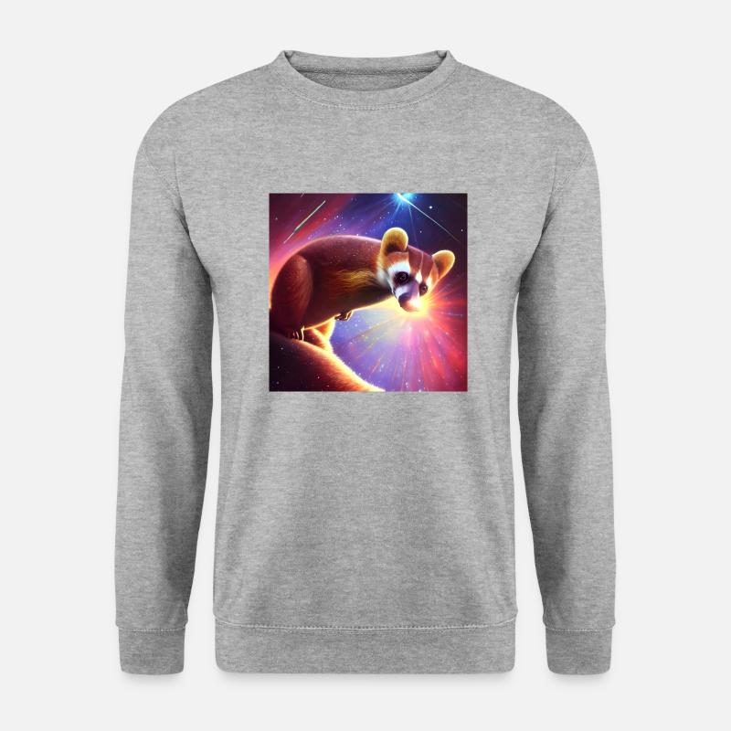 Nasenbär - Unisex Pullover - Weißgrau meliert