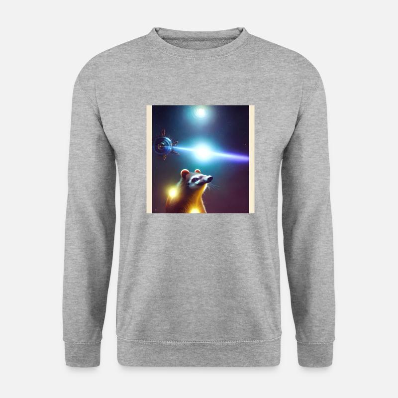 Nasenbär - Unisex Pullover - Weißgrau meliert