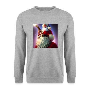 Santa Claus Santa Claus Christmas - Unisex Sweatshirt - salt & pepper - Front - Alina (178cm) & Michal (187cm)