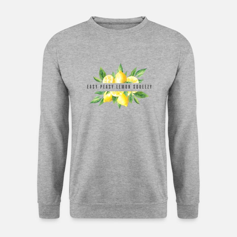 Easy Peasy Zitrone Squeezy - Unisex Pullover - Weißgrau meliert