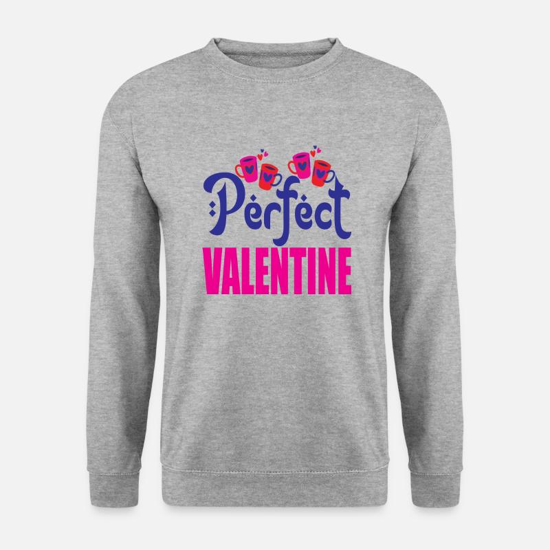 Perfect Valentine - Unisex Pullover - Weißgrau meliert