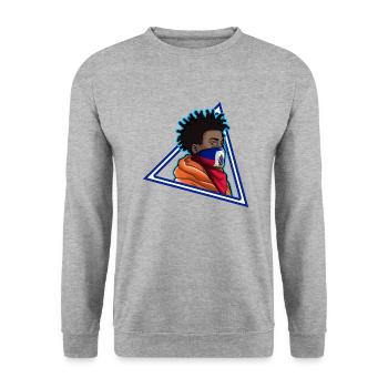 Haïti Haïti Haïti Flag Man Day I Cadeau - Sweat-shirt Unisexe - gris chiné - Devant - Alina (178cm) & Michal (187cm)