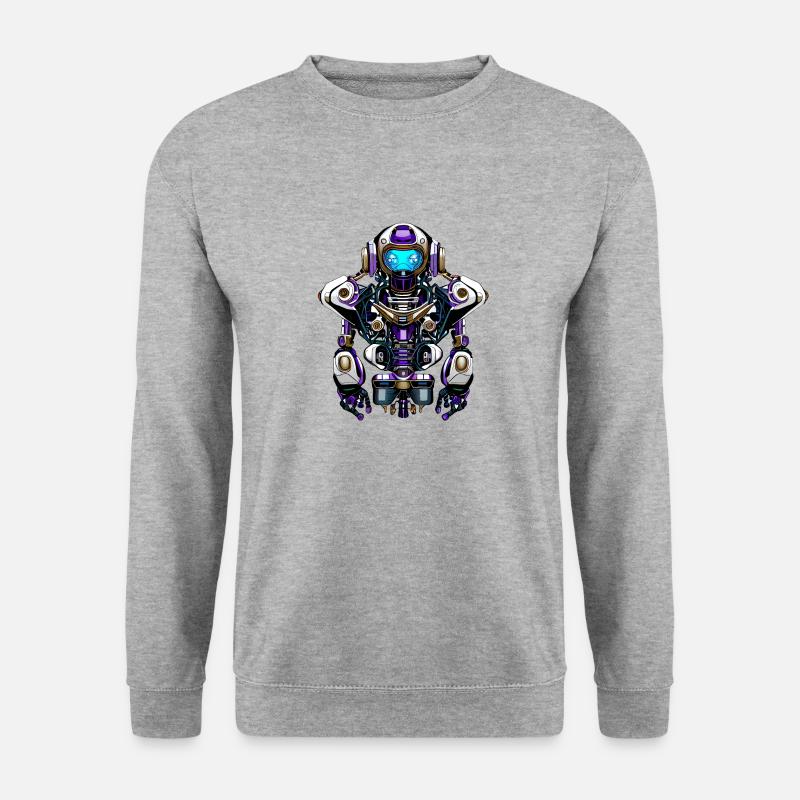 Roboter Alpha - Unisex Pullover - Weißgrau meliert