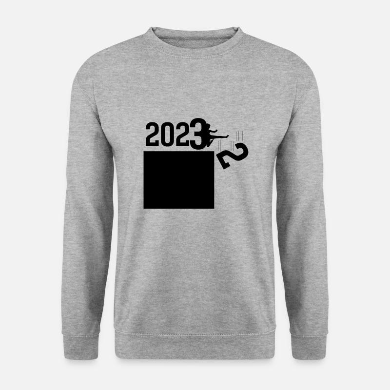 2023 - Unisex Pullover - Weißgrau meliert