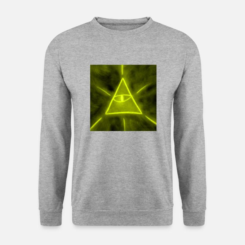 HÖCHSTES GELB SEIN - Unisex Pullover - Weißgrau meliert