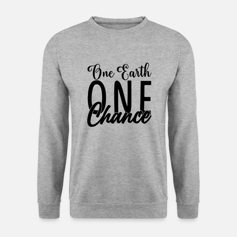 One Earth one Future - Unisex Pullover - Weißgrau meliert