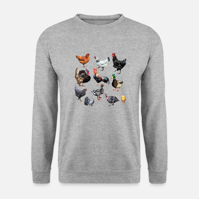 Bauernhof 2 - Unisex Pullover - Weißgrau meliert