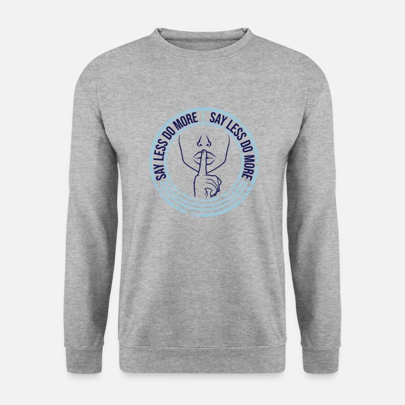 say less do more - Unisex Pullover - Weißgrau meliert
