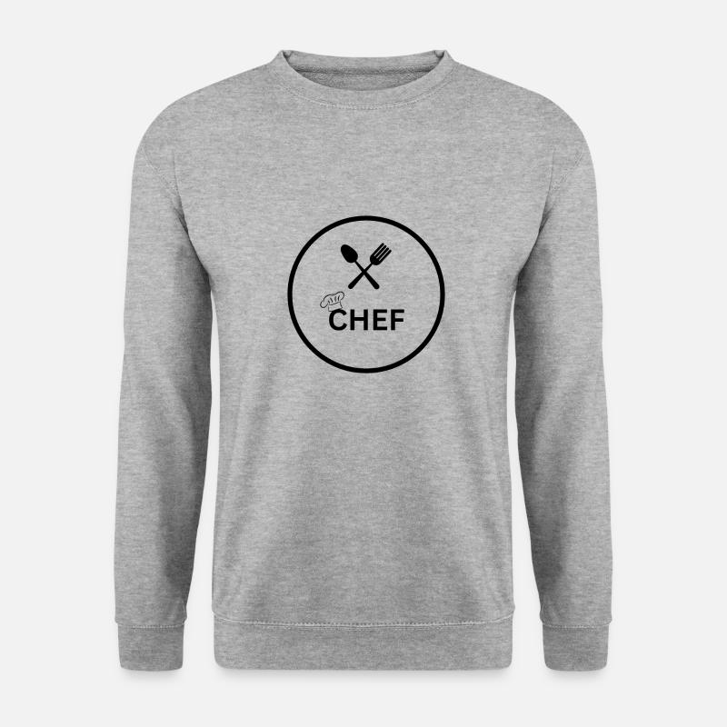 Coocking Chef - Sudadera unisex - jaspeado blanco gris