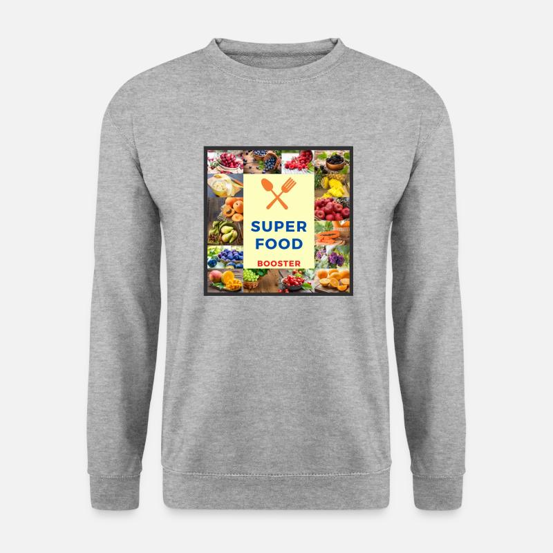 SUPER FOOD BOOSTER - Unisex Pullover - Weißgrau meliert