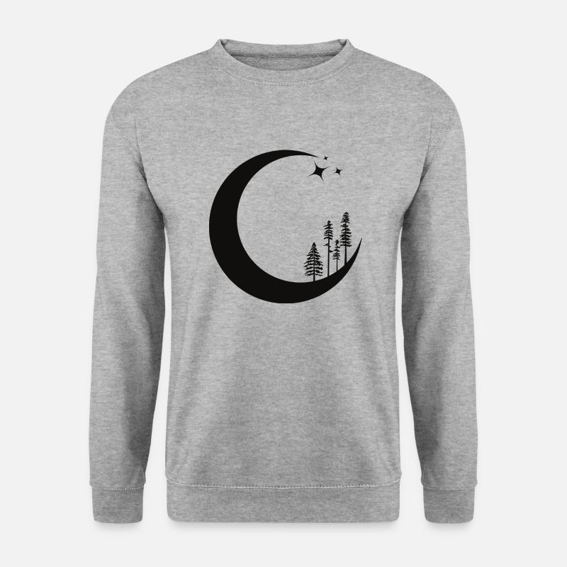 Celestial Moon pines tree - Unisex Sweatshirt - salt & pepper