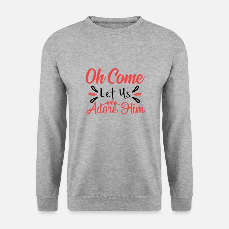 Ach komm - Unisex Pullover - Weißgrau meliert