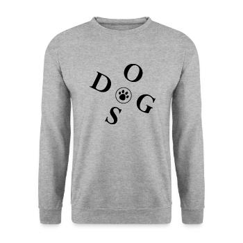 Hund Chien - Sweat-shirt Unisexe - gris chiné - Devant - Alina (178cm) & Michal (187cm)