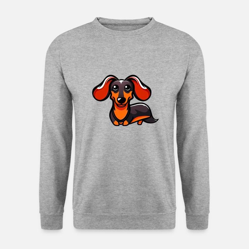 Dackel Süßer - Unisex Pullover - Weißgrau meliert