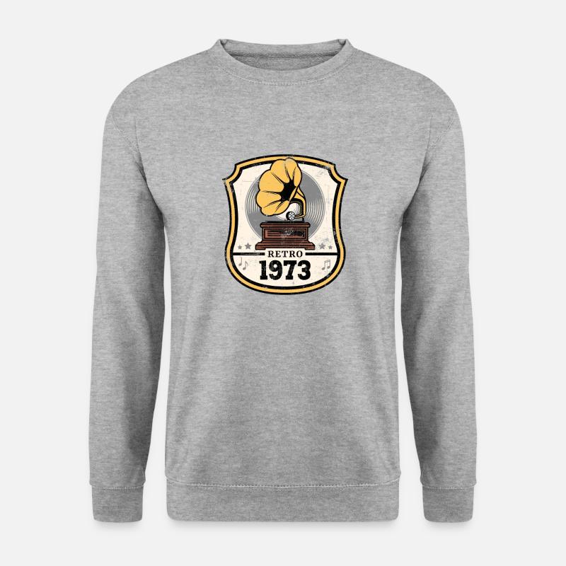 Retro 1973 - Unisex Pullover - Weißgrau meliert
