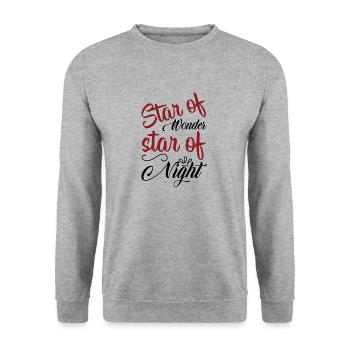 Star of wonder star of night - Unisex Sweatshirt - salt & pepper - Front - Alina (178cm) & Michal (187cm)