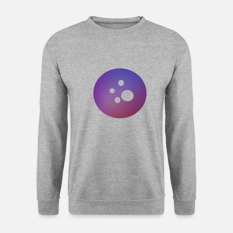 Galaxy button - Unisex Pullover - Weißgrau meliert