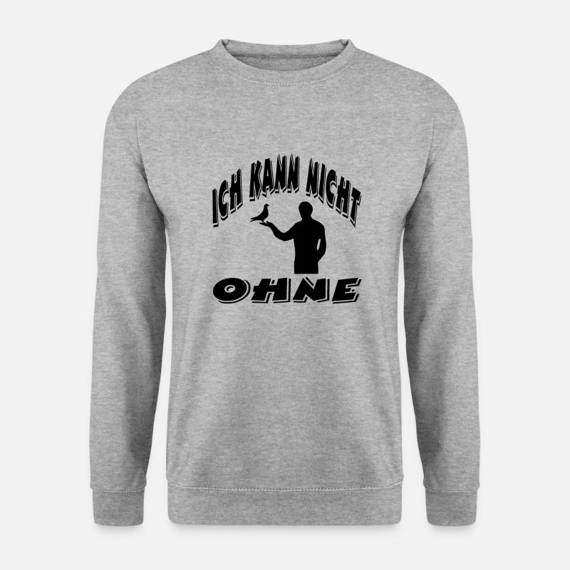 Tauben - Unisex Pullover - Weißgrau meliert