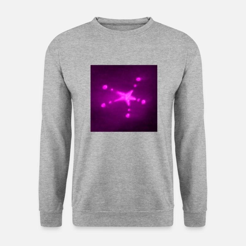 LILA STERN - Unisex Pullover - Weißgrau meliert