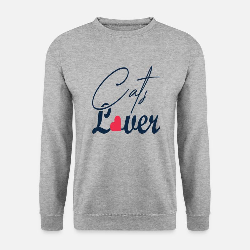 Cats Lover - Unisex Pullover - Weißgrau meliert